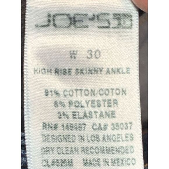 Joe’s high-rise skinny ankle Clementine jean size 30 ￼ - Picture 2 of 7